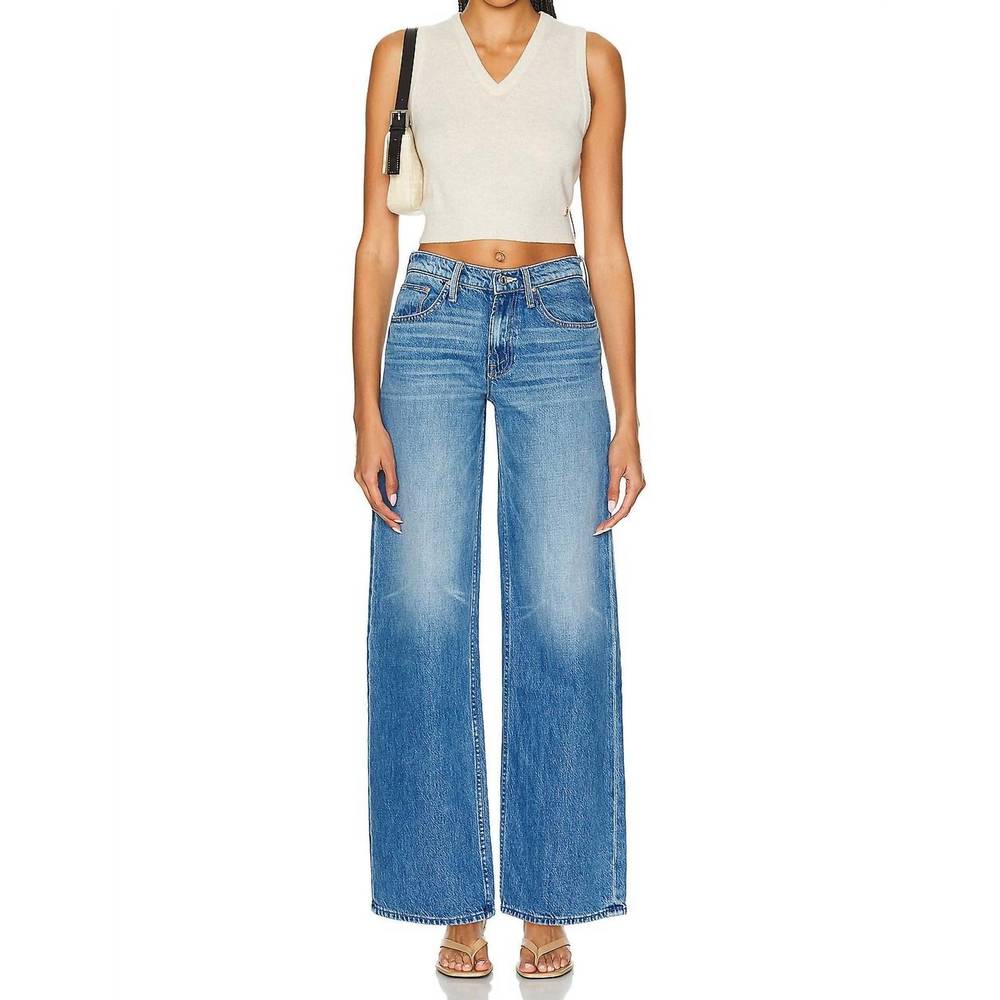 MOTHER Women's Blue Straight Leg Jeans